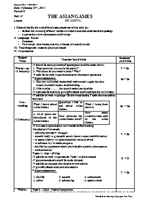 Giáo án Tiếng Anh Lớp 11 - Năm học 2011-2012 - Nguyễn Văn Tạo